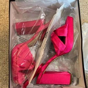Mia Pink Block Heels